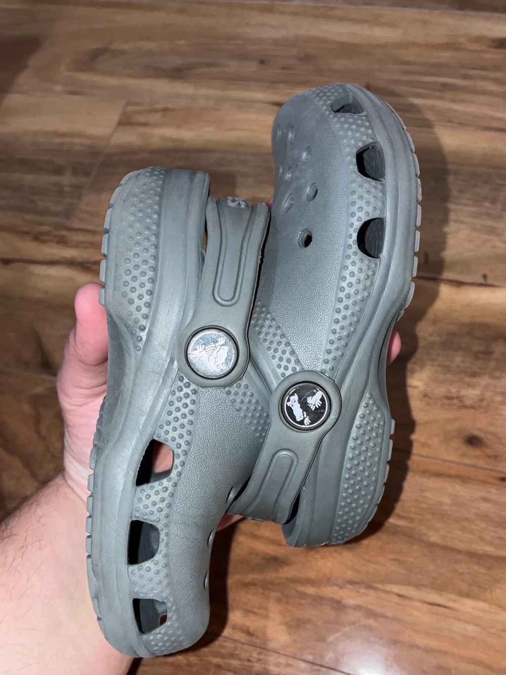 Kids Crocs, gray - size 8c